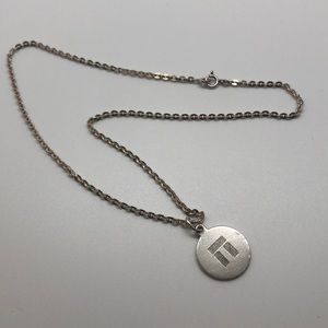 Vintage sterling silver Tiffany pendant on chain